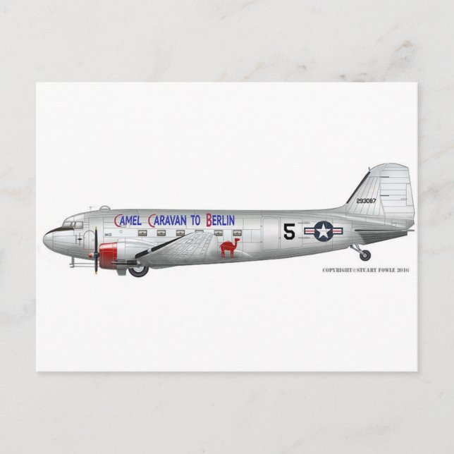 USAF C-47 Skytrain (Berlin Airlift) Postcard (Front)