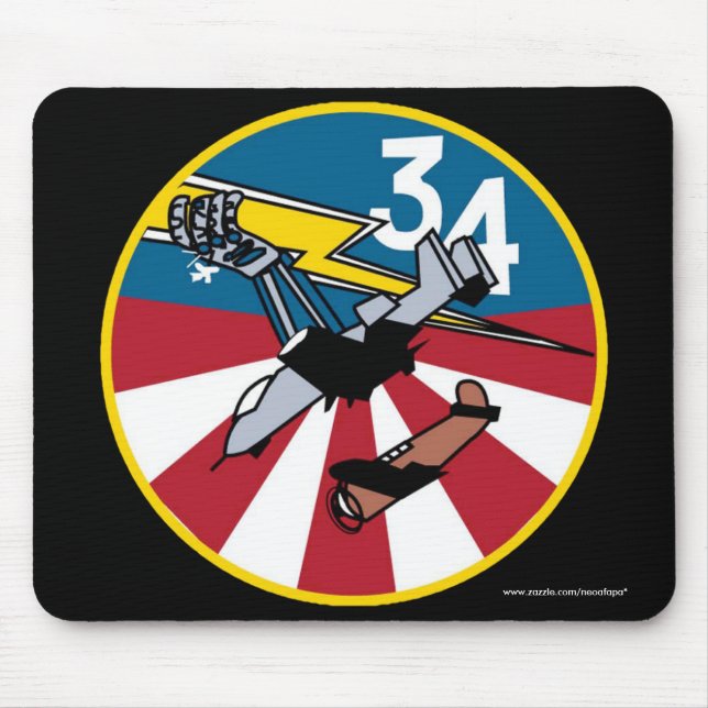USAFA Cadet Squadon 34 "Loose Hawgs" Mouse Pad (Front)