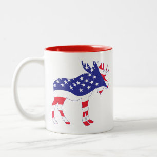 USAFlag--MOOSE Two-Tone Coffee Mug