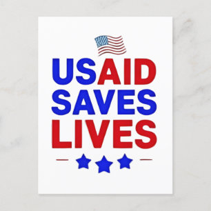 USAID Saves Lives US Agency International Developm Announcement Postcard