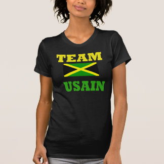 usain bolt women's black t-shirt