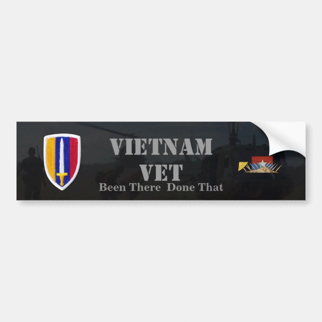 USARV Vietnam Nam War Patch Vets Bumper Sticker (Front)