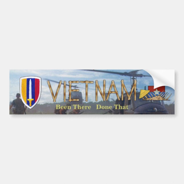USARV Vietnam Nam War Patch Vets Bumper Sticker (Front)