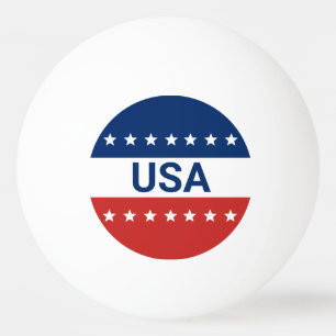 USA's 250th Anniversary 1776 2026 Red White Blue Ping Pong Ball