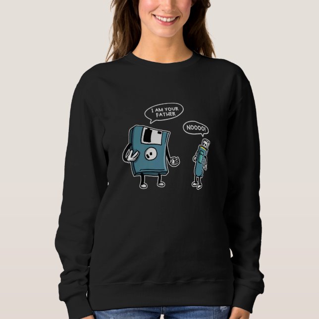 Usb Diskette  Information Technology Computer Geek Sweatshirt (Front)