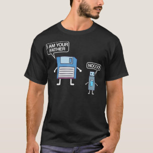USB Floppy Disc I Am Your Father Computer Geek  T-Shirt