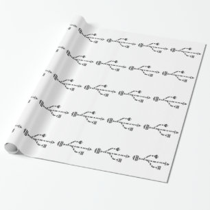 USB LOGO BAR CODE Computer Barcode Pattern Design Wrapping Paper