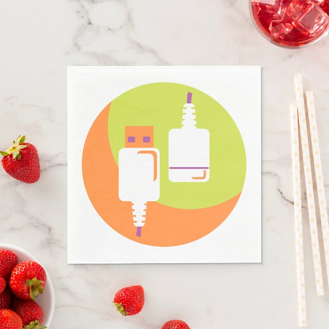 USB Plug Icon Napkin (Creator Uploaded)