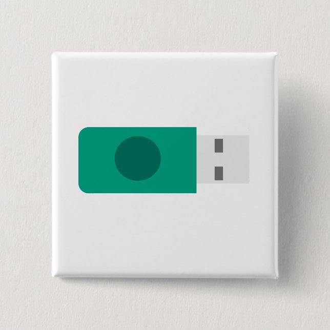 USB Stick 15 Cm Square Badge (Front)