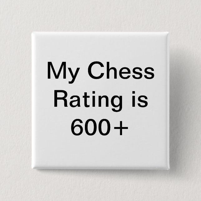 USCF chess rating button 600+ (Front)