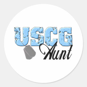 uscg99aunt3 classic round sticker
