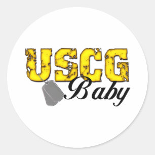 uscg99baby classic round sticker