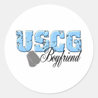 uscg99boyfriend2 classic round sticker