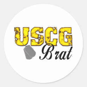uscg99brat classic round sticker