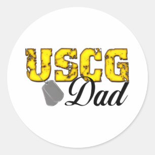 uscg99dad classic round sticker
