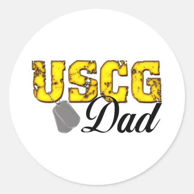 uscg99dad classic round sticker (Front)