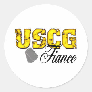 uscg99fiance classic round sticker