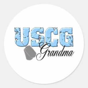 uscg99grandma3 classic round sticker