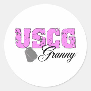 uscg99granny2 classic round sticker