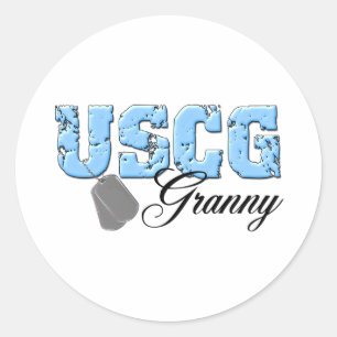 uscg99granny3 classic round sticker
