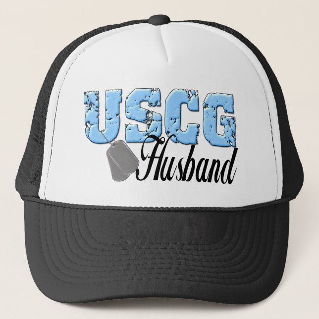 uscg99husband3 trucker hat (Front)