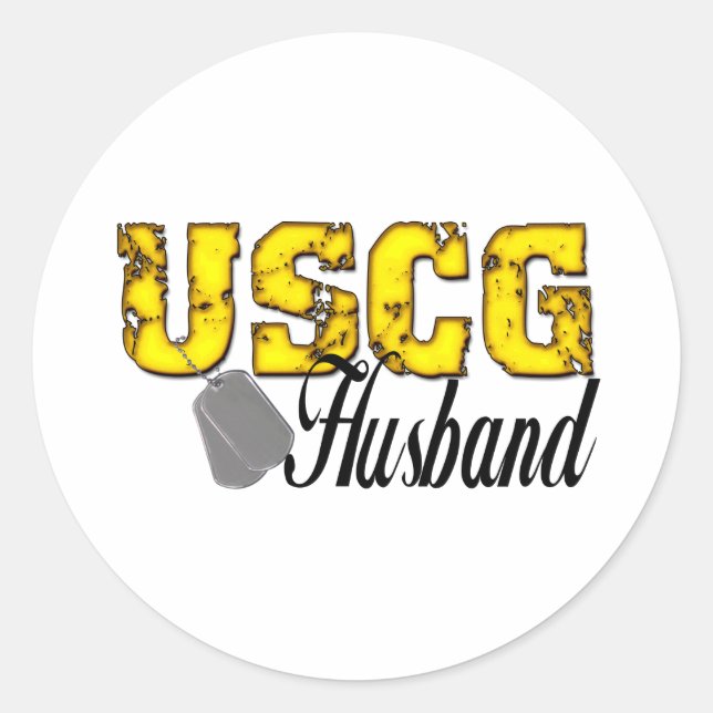 uscg99husband classic round sticker (Front)