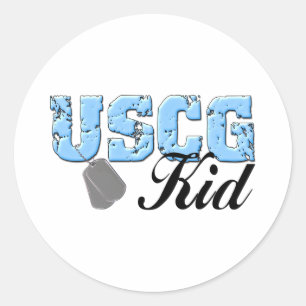 uscg99kid3 classic round sticker