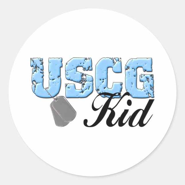 uscg99kid3 classic round sticker (Front)