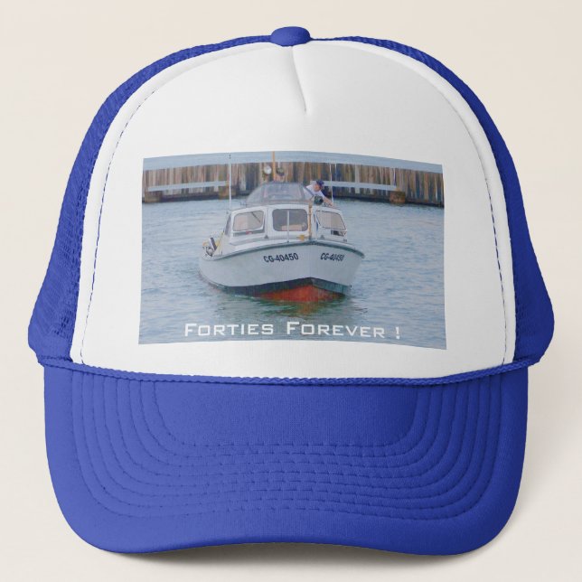 USCG 40 Foot Utility Boat Large # 40450 Front View Trucker Hat (Front)