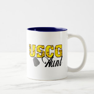 USCG Aunt Two-Tone Coffee Mug