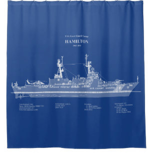 USCG Cutter Hamilton whec-715 - ABD Shower Curtain