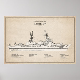USCG Cutter Hamilton whec-715 - SBD Poster