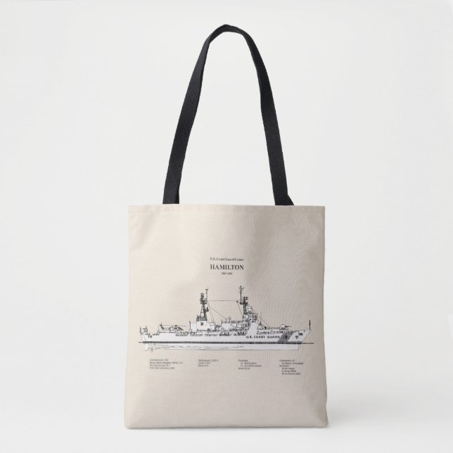 USCG Cutter Hamilton whec-715 - SBD Tote Bag (Front)