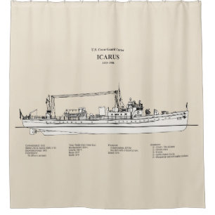 USCG Cutter Icarus wpc-110 - SBD Shower Curtain