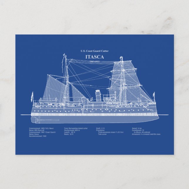 USCG Cutter Itasca - ABD Postcard (Front)