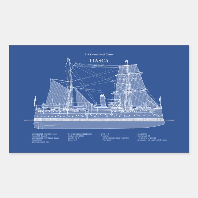 USCG Cutter Itasca - ABD Rectangular Sticker (Front)