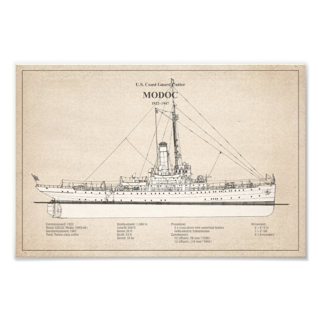 USCG Cutter Modoc wpg-46 - SBD Photo Print (Front)