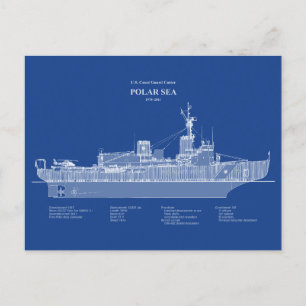 USCG Cutter Polar Sea wagb-11 - ABD Postcard