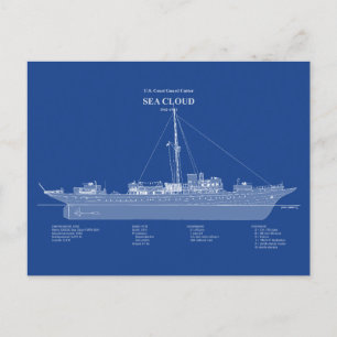 USCG Cutter Sea Cloud wpg-284 – ABD Postcard