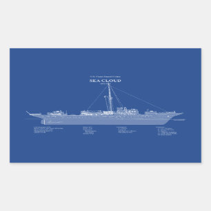 USCG Cutter Sea Cloud wpg-284 – ABD Rectangular Sticker