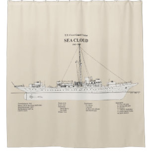 USCG Cutter Sea Cloud wpg-284 - SBD Shower Curtain
