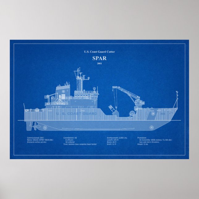USCG Cutter Spar wlb-206 – ABD Poster (Front)