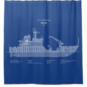USCG Cutter Spar wlb-206 – ABD Shower Curtain