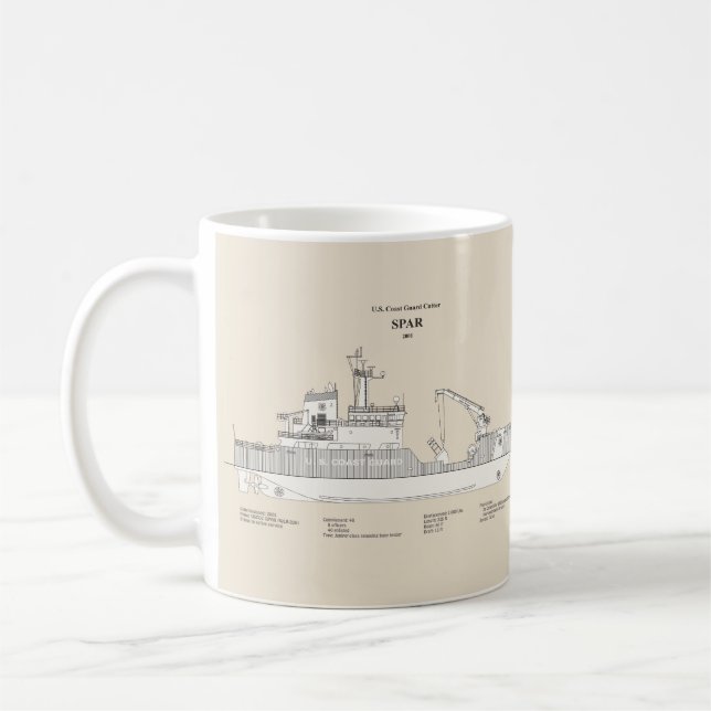 USCG Cutter Spar wlb-206 - SBD Coffee Mug (Left)
