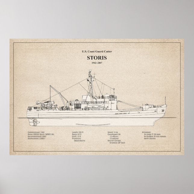 USCG Cutter Storis wmec-38 - SBD Poster (Front)
