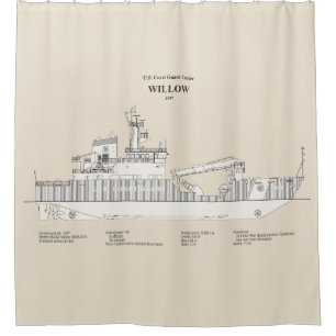 USCG Cutter Willow wlb-202 - SBD Shower Curtain