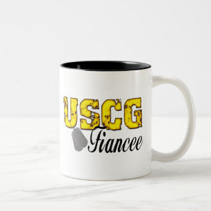 USCG Fiancee Two-Tone Coffee Mug