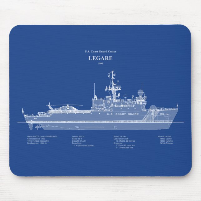 USCG Legare wmec-912 – ABD Mouse Pad (Front)