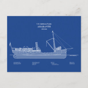 USCG Lighthouse Tender Amaranth - ABD Postcard