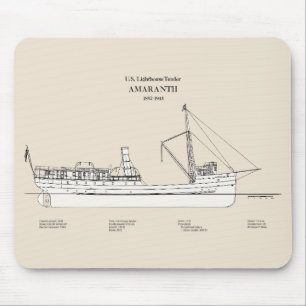 USCG Lighthouse Tender Amaranth - SBD Mouse Pad
